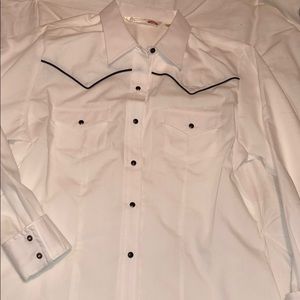 White button up long sleeve shirt
